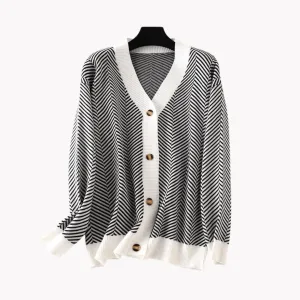 Pre Order:  Striped Long Sleeve Knit Sweater