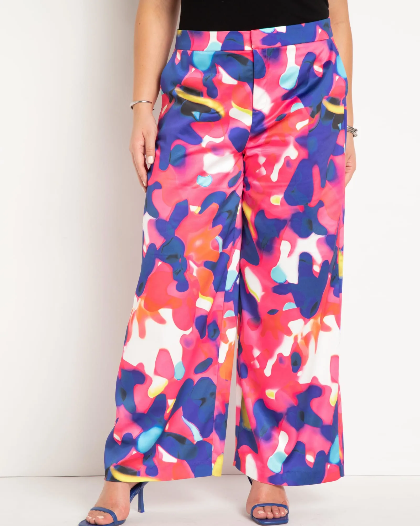 Printed Wide Leg Pant | Color Drip