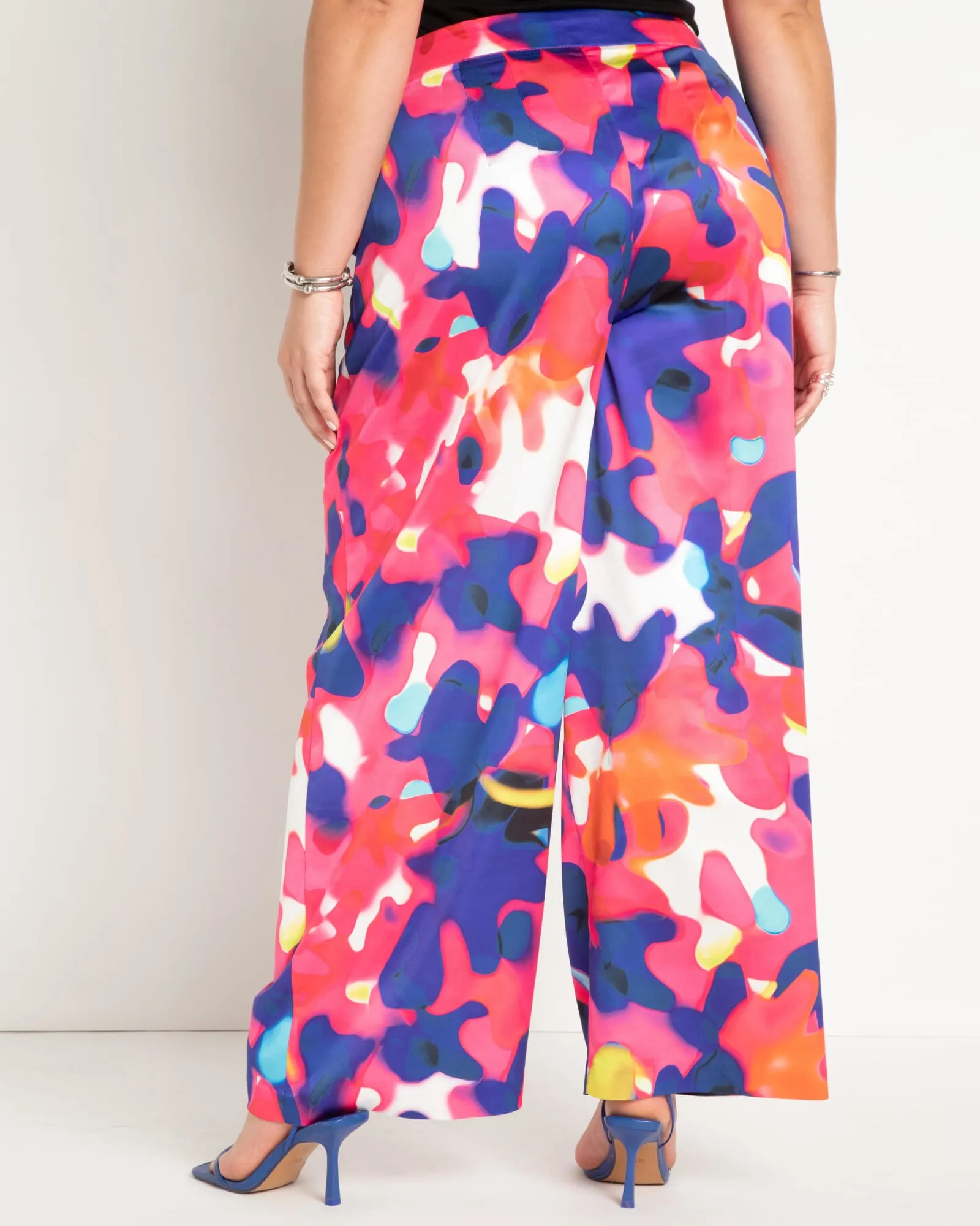 Printed Wide Leg Pant | Color Drip