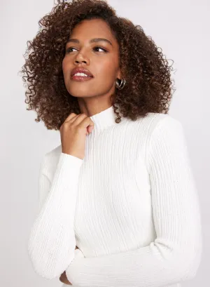 Ribbed Knit Sequined Sweater