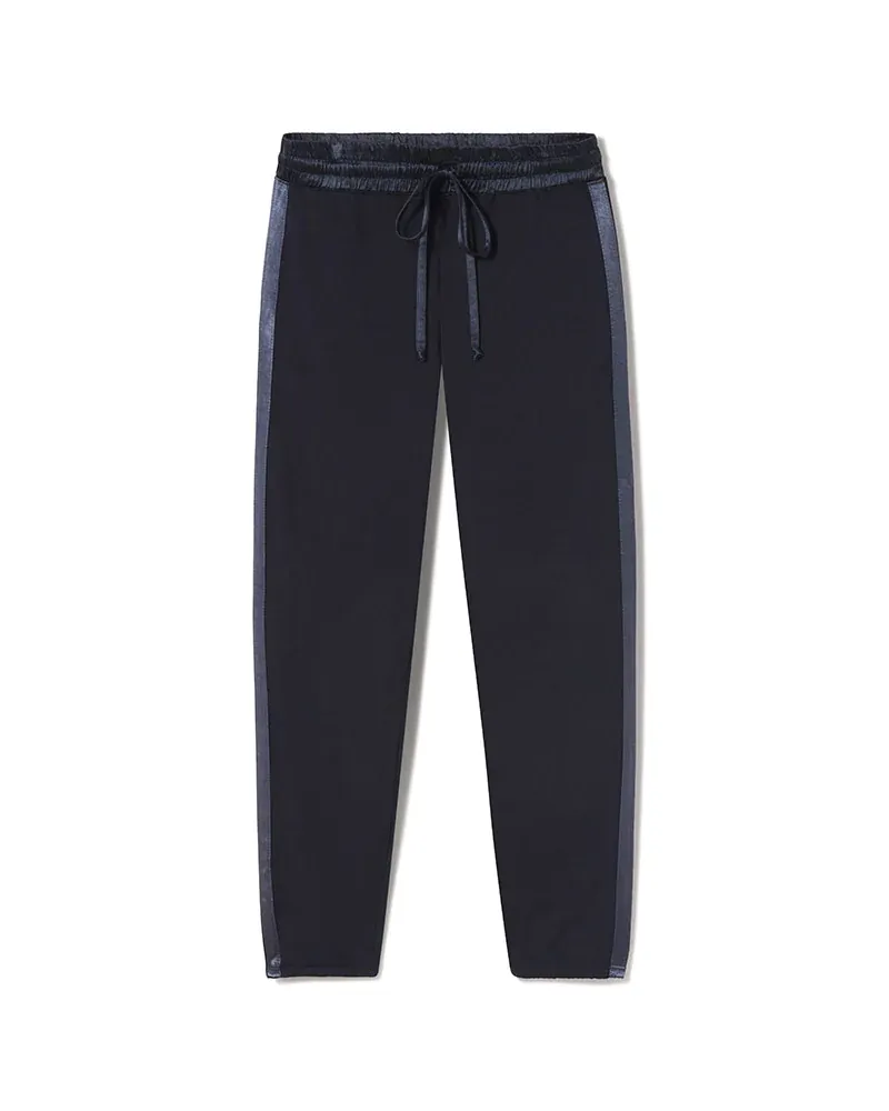 ROSIE   BLYTHE Navy Long Sleeve Satin Waistband Pajamas Set