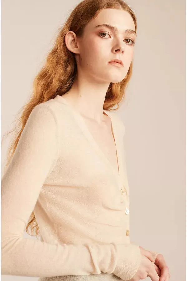 Ruche Cardigan - Biscuit