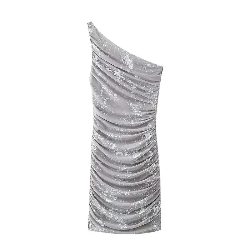 Sana Printed Tulle Mesh Dress