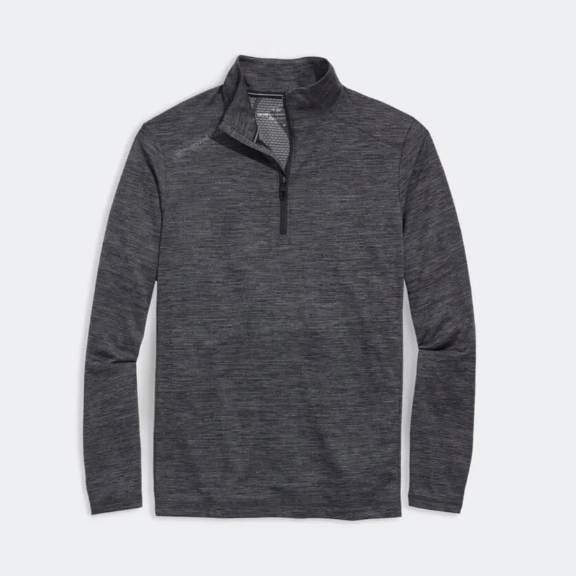 Sankaty Quarter-Zip in Jet Black by Vineyard Vines