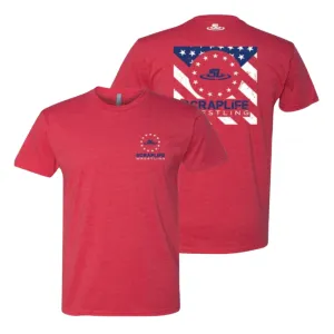 ScrapLife Wrestling Patriotic Tee Red - Youth and Adult