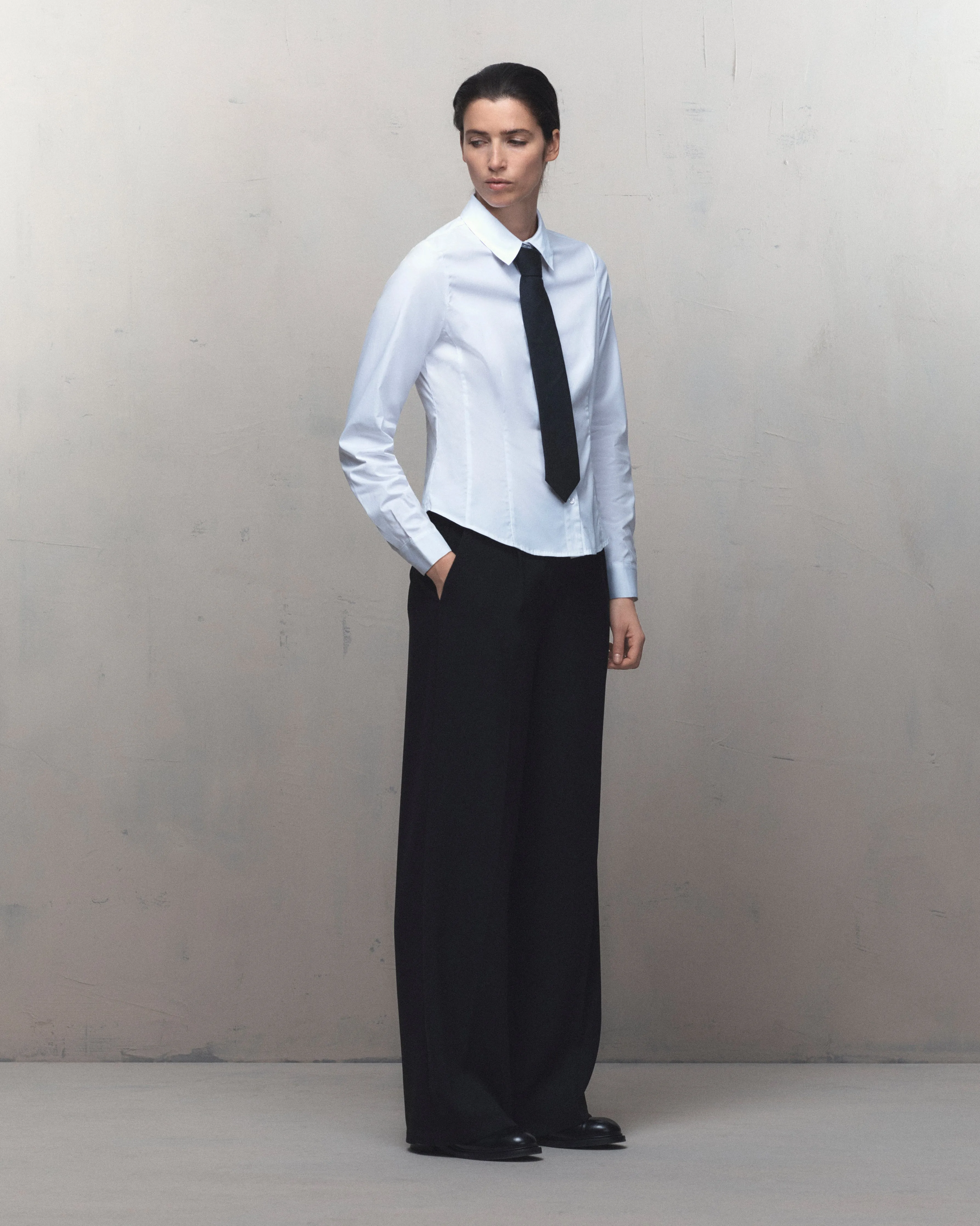 Selected Femme Amira fitted cotton shirt White