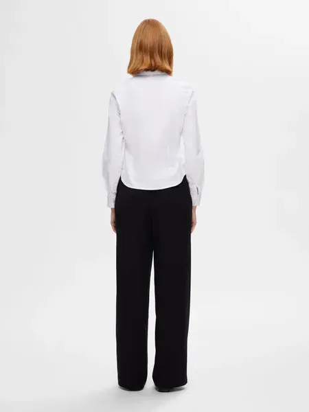 Selected Femme Amira fitted cotton shirt White