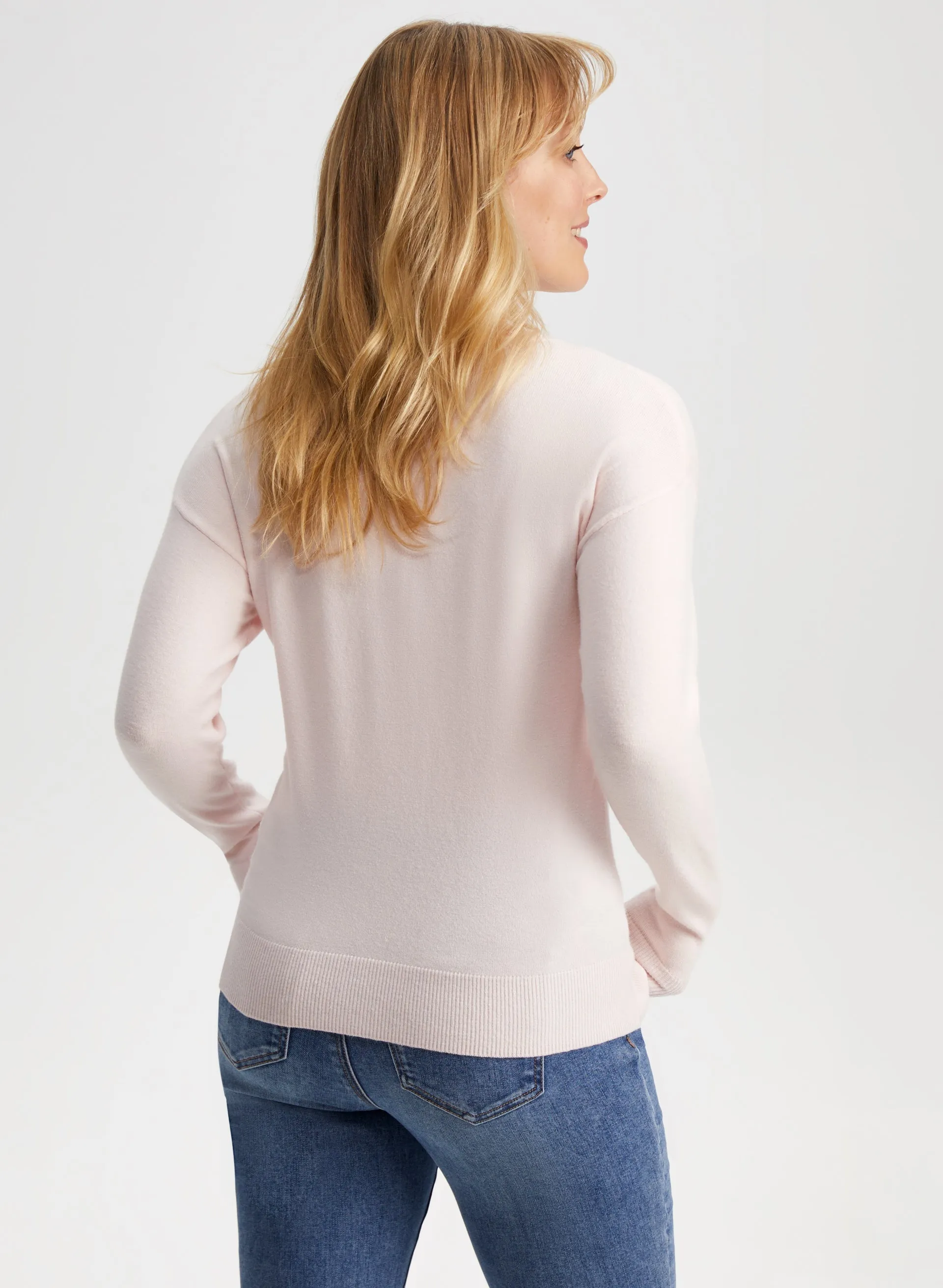 Sequin Floral Detail Sweater