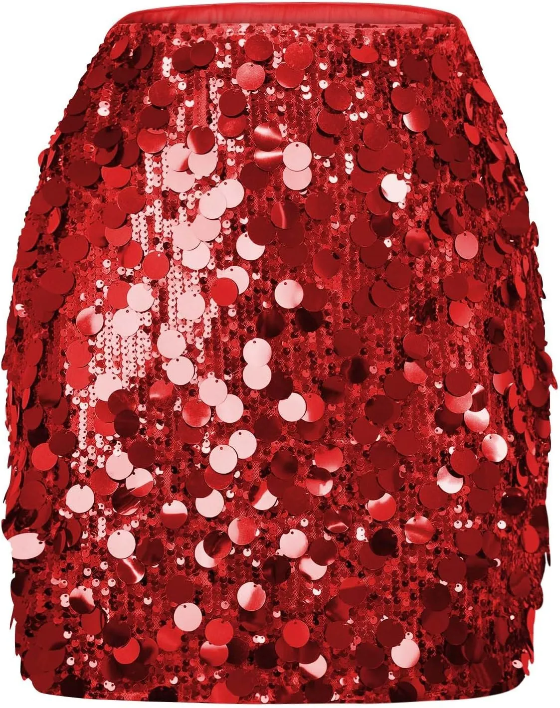 Sequin Skirt for Women Stretchy High Waist Bodycon Night Out Party Shine Sparkly Mini Skirts Prom Club Outfits