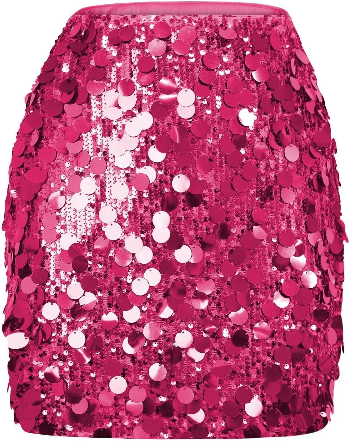 Sequin Skirt for Women Stretchy High Waist Bodycon Night Out Party Shine Sparkly Mini Skirts Prom Club Outfits