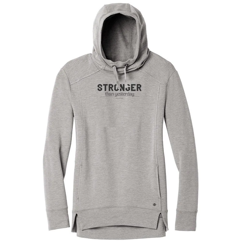 Stronger Than Yesterday Ladies Athletic Hoodies