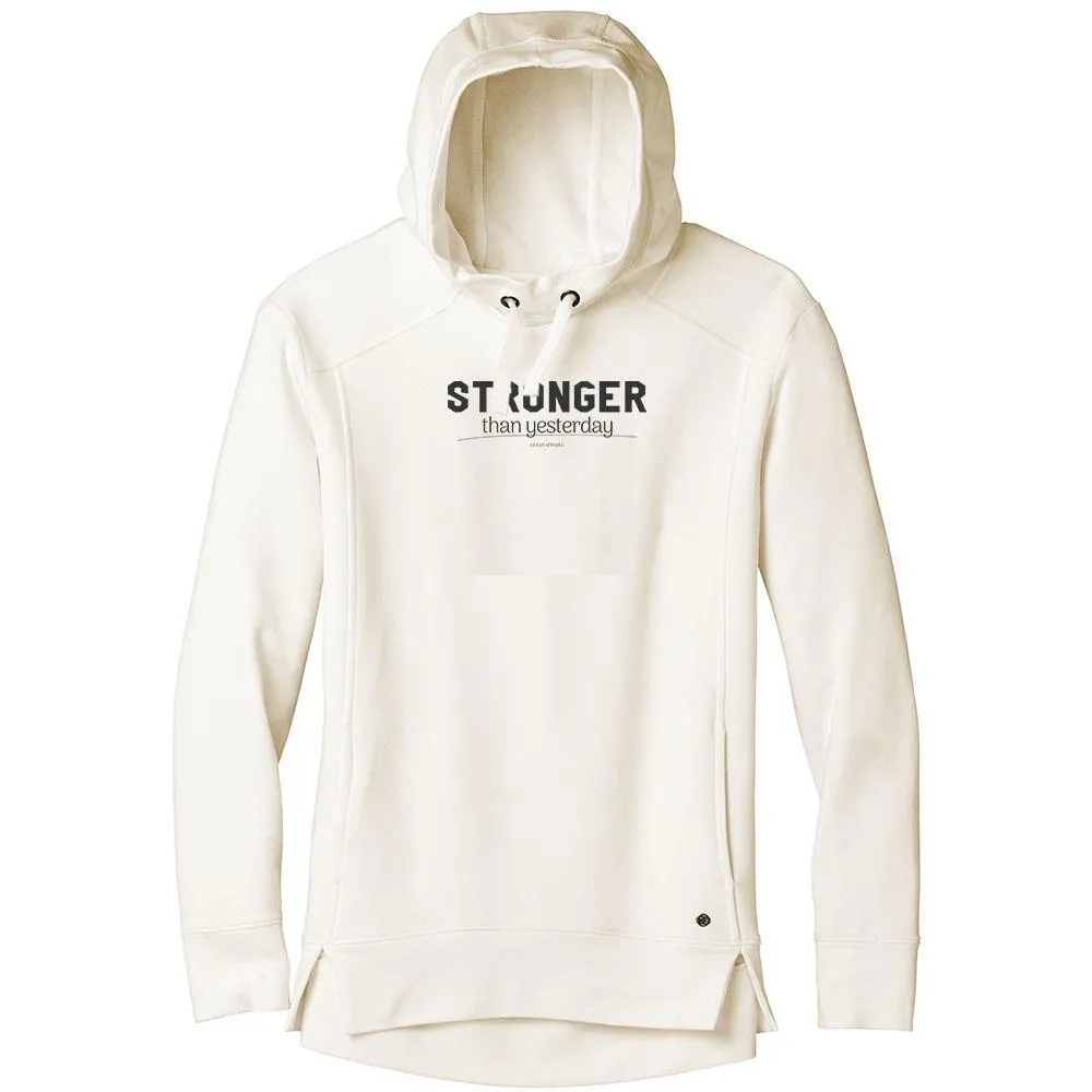 Stronger Than Yesterday Ladies Athletic Hoodies
