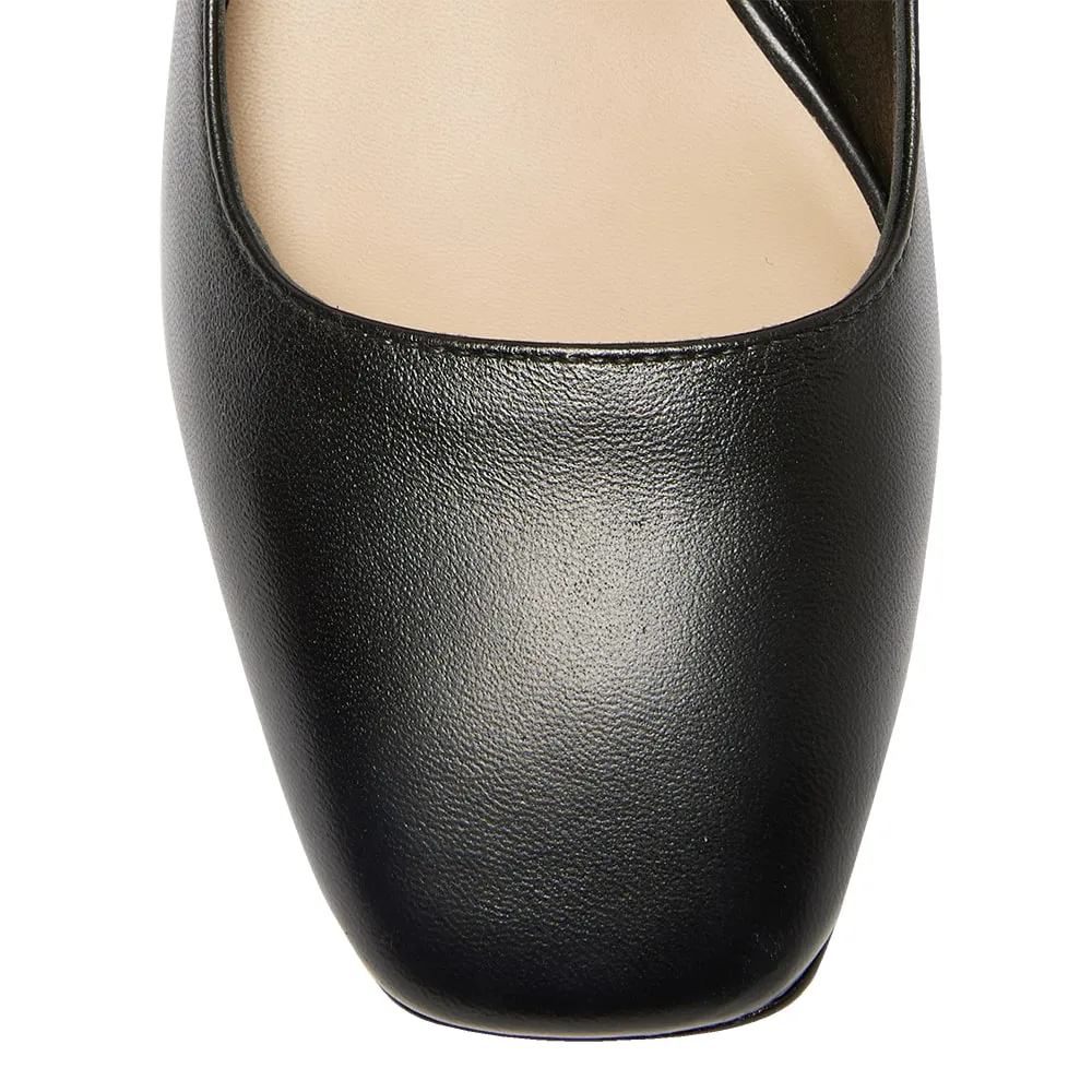 Tempt Heel in Black Leather