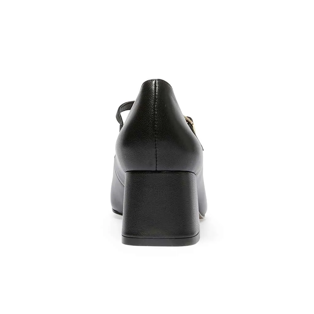 Tempt Heel in Black Leather