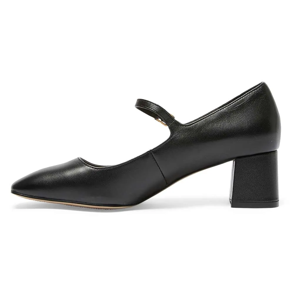 Tempt Heel in Black Leather