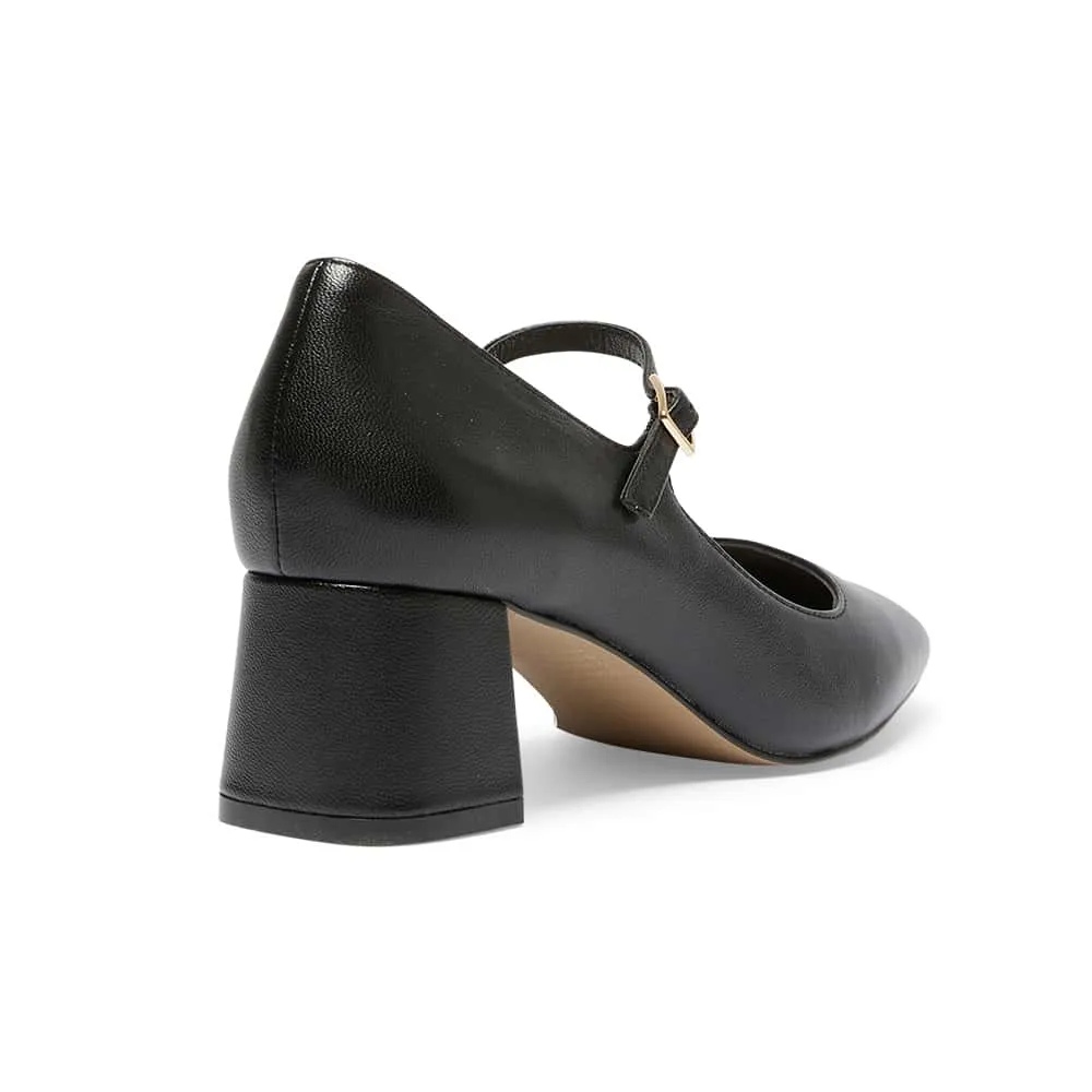 Tempt Heel in Black Leather