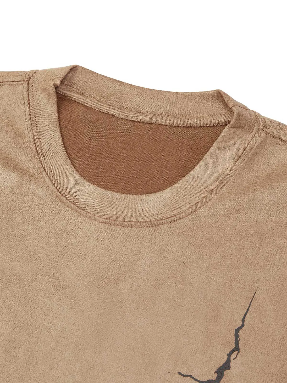 Thesupermade Suede Gothic Font Street Rap T-Shirt
