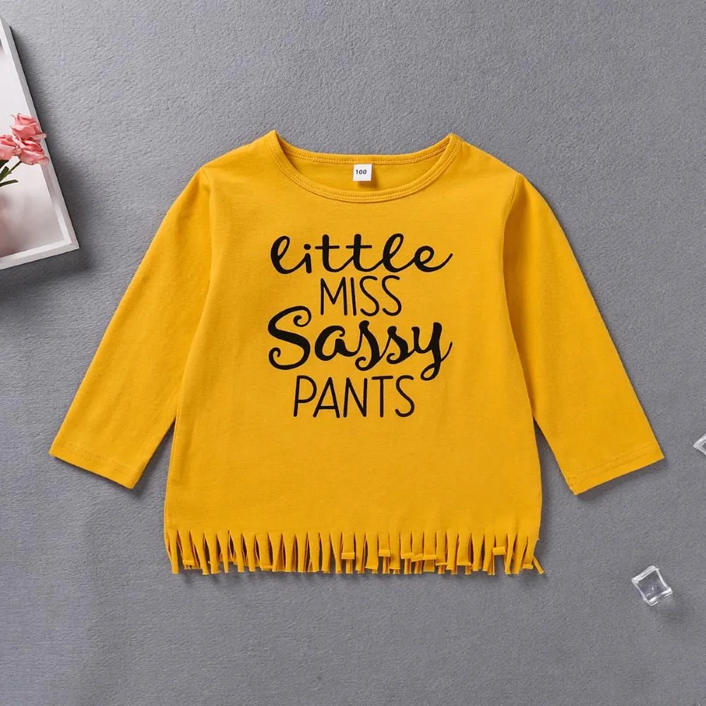 Toddler Girls Letter Printed Top & Pants Baby Girl Wholesale