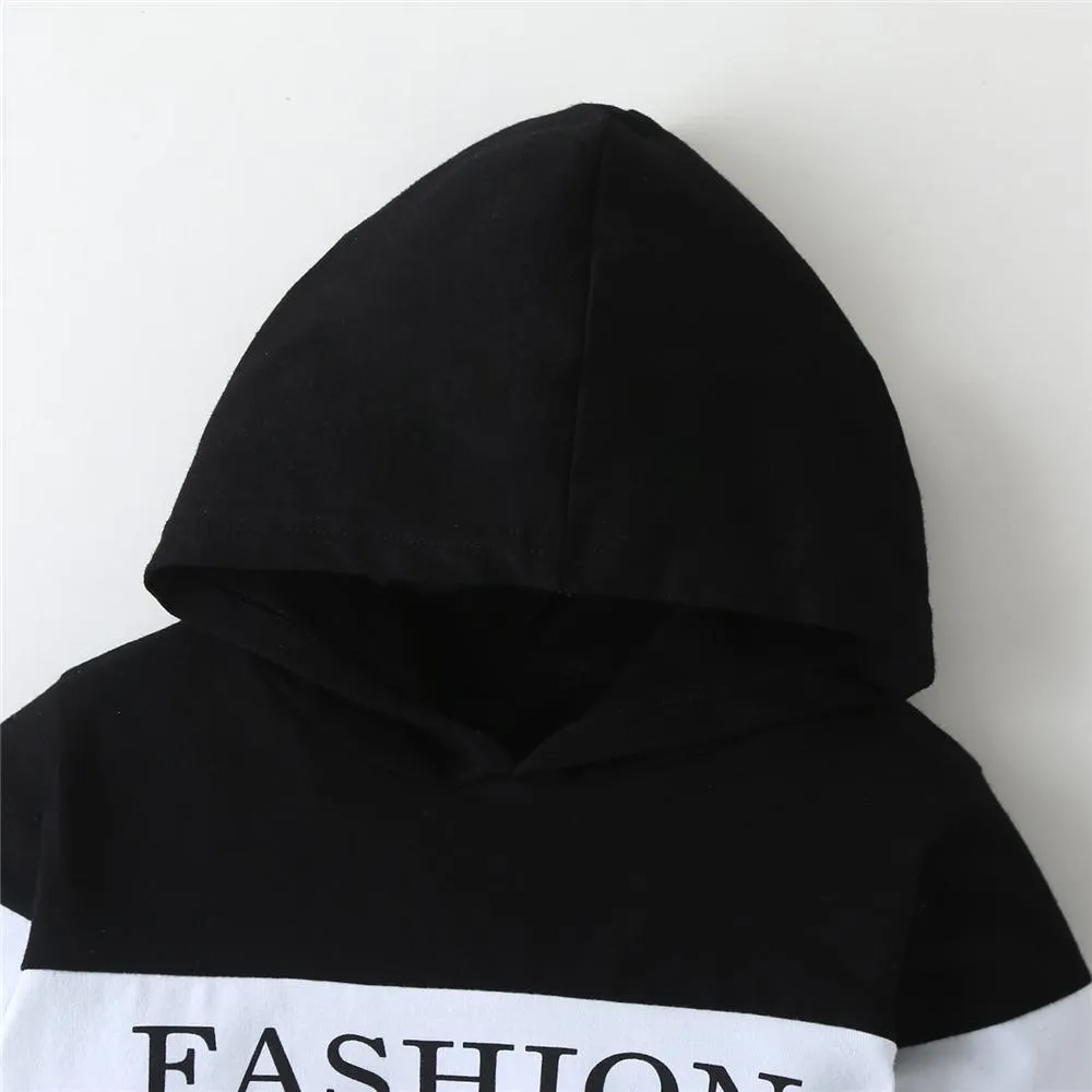Unisex Fashion Leopard Long Sleeve Hooded Top & Pants Bulk Childrens Clothes