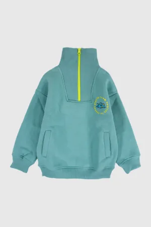 Unisex Mint Long-Sleeved Sweatshirt