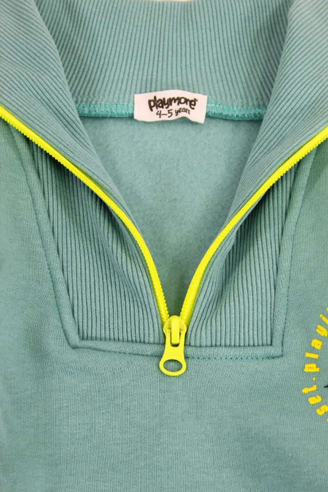 Unisex Mint Long-Sleeved Sweatshirt