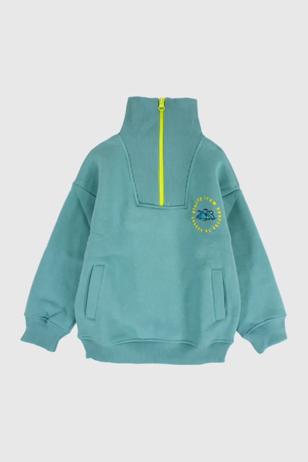 Unisex Mint Long-Sleeved Sweatshirt