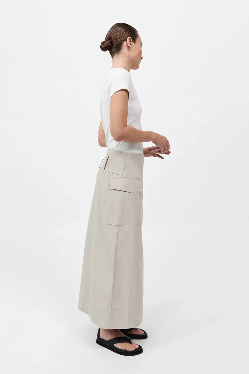 Utility Wrap Skirt in Creme