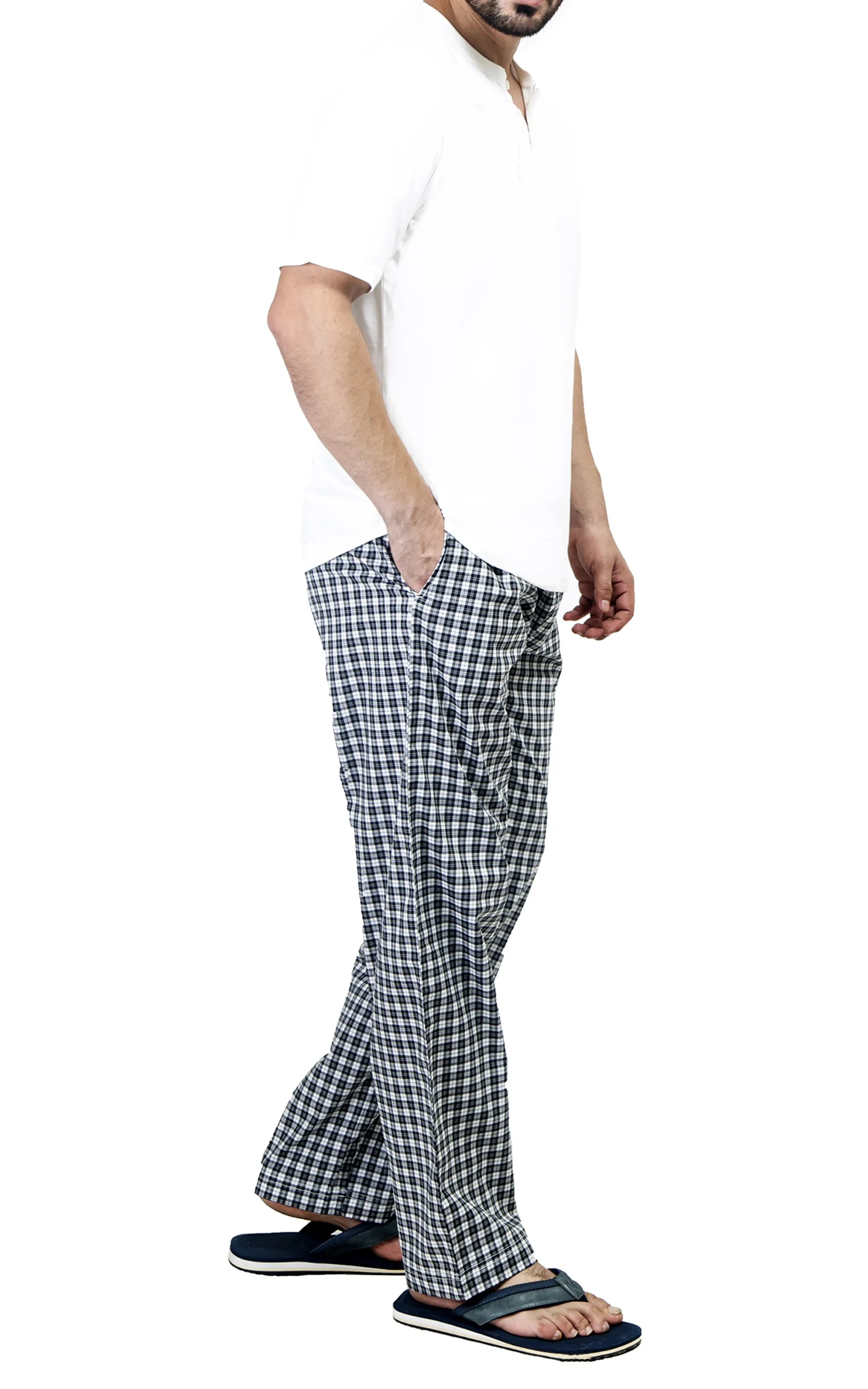 White tee & Shepherd Check PJ