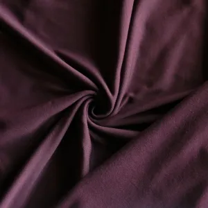 Wine Poly Spandex Brushed Back Jersey Knit Fabric