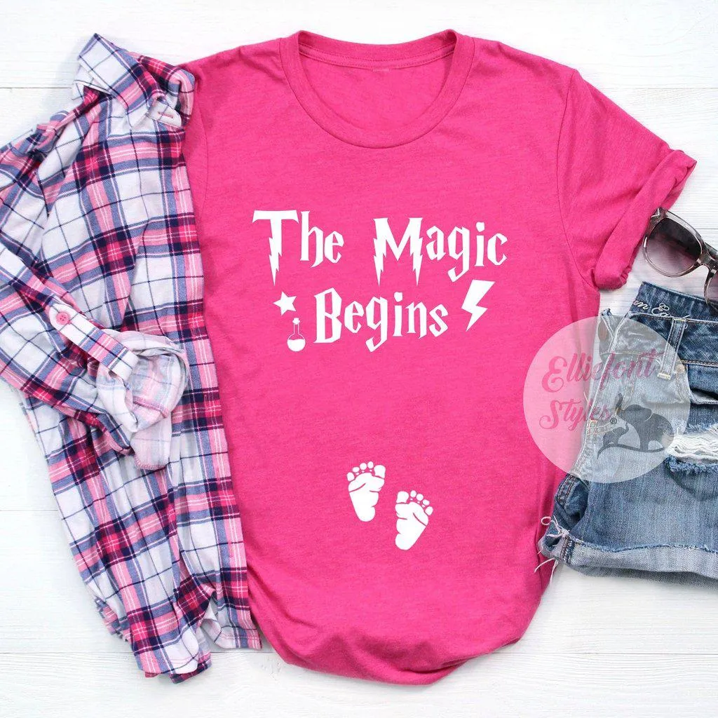 Wizard School Pregnancy Announcement Shirt