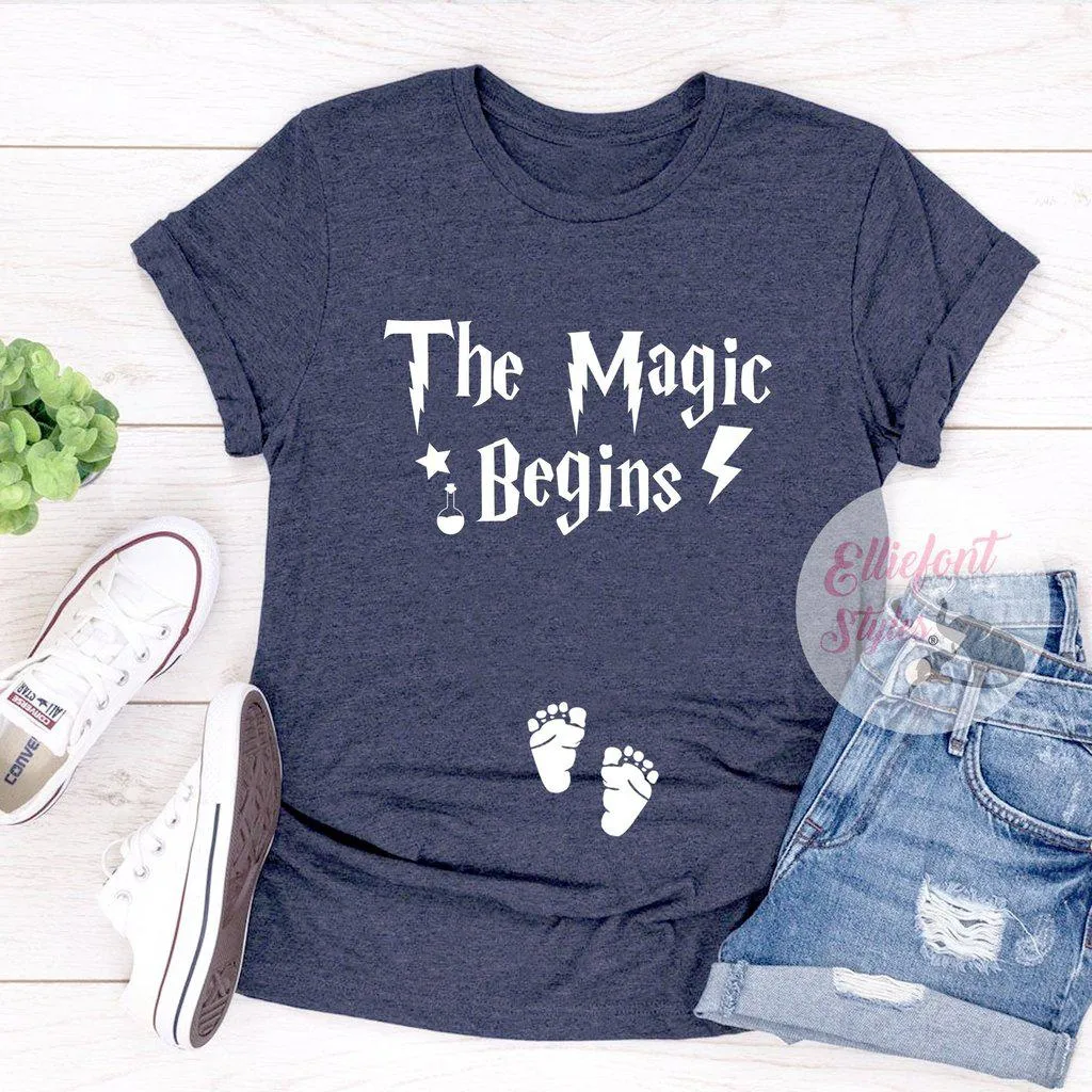 Wizard School Pregnancy Announcement Shirt
