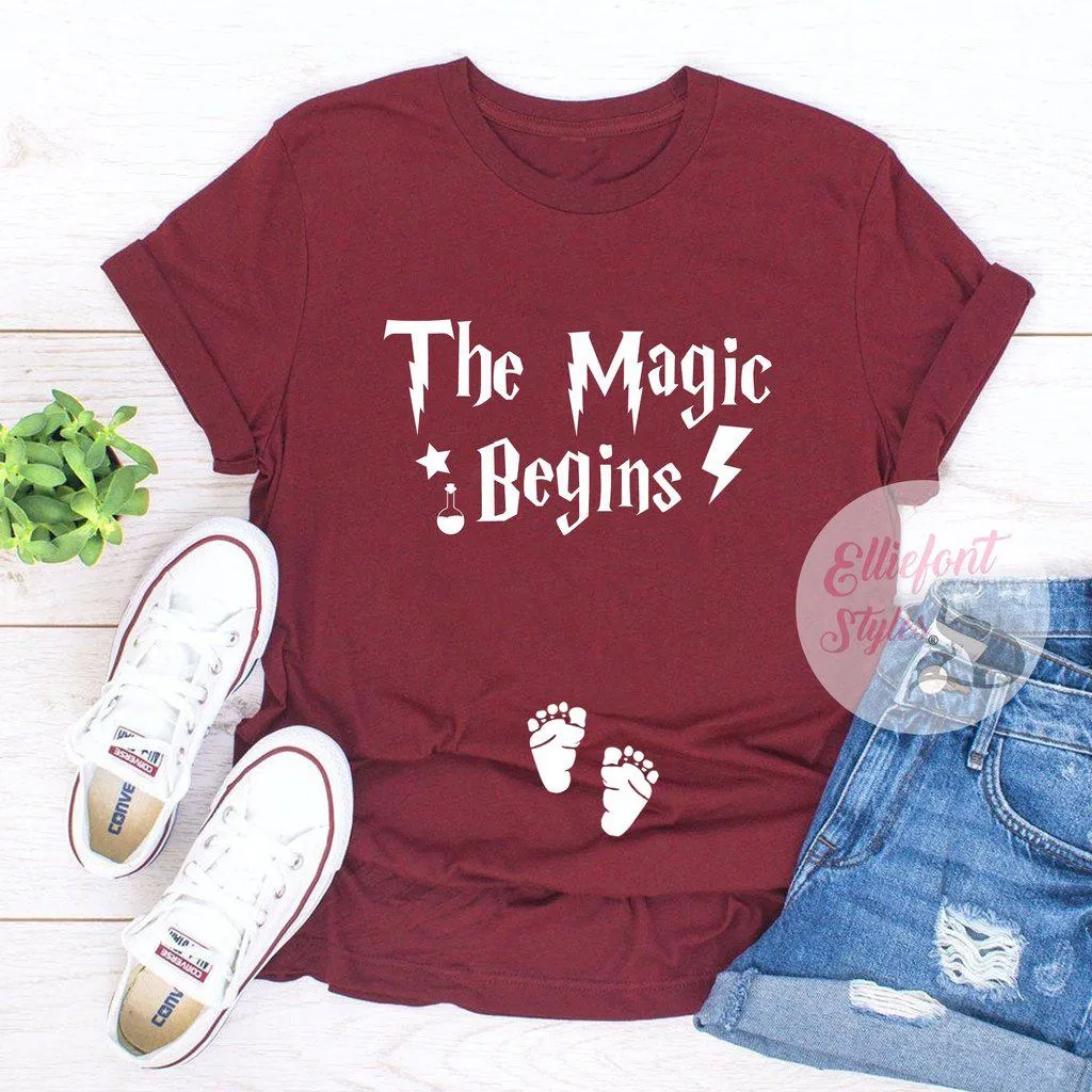 Wizard School Pregnancy Announcement Shirt