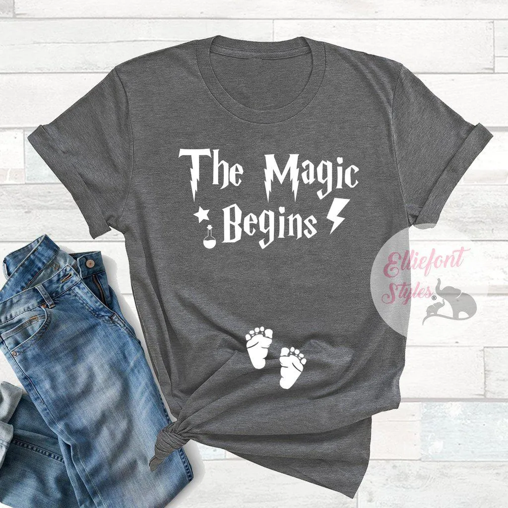 Wizard School Pregnancy Announcement Shirt