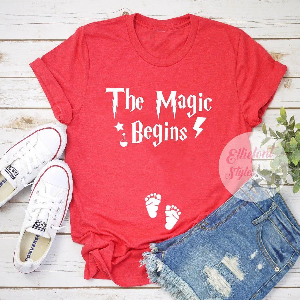 Wizard School Pregnancy Announcement Shirt