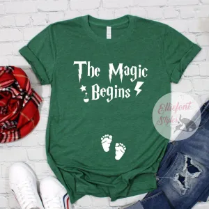 Wizard School Pregnancy Announcement Shirt