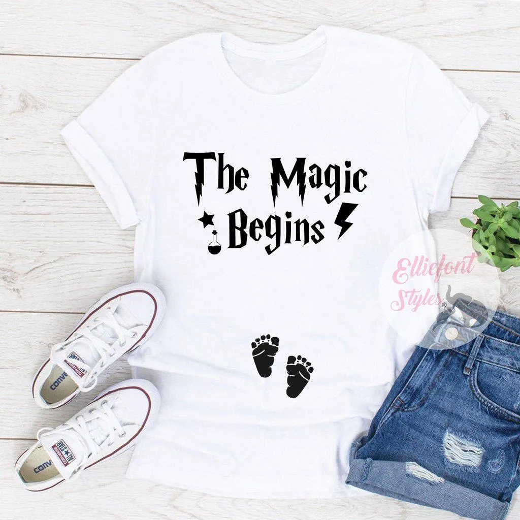 Wizard School Pregnancy Announcement Shirt