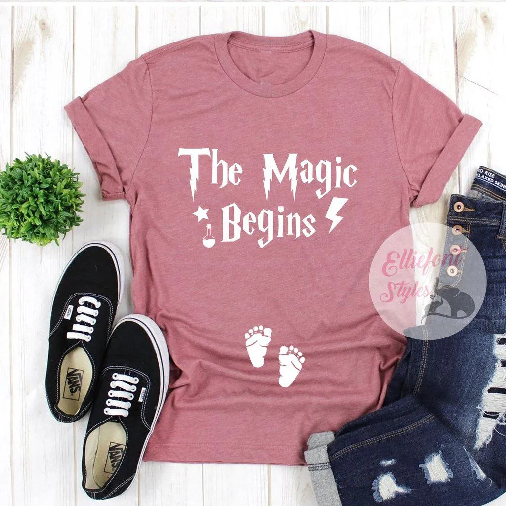 Wizard School Pregnancy Announcement Shirt