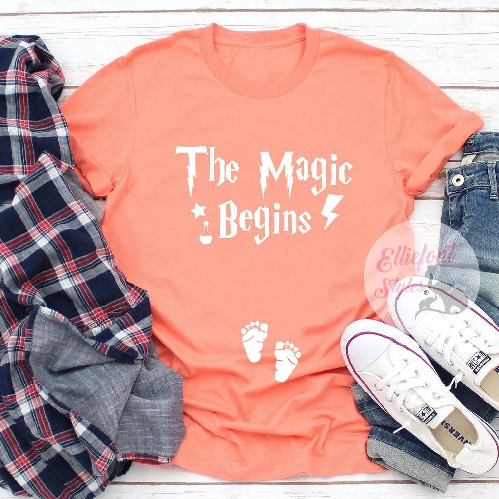 Wizard School Pregnancy Announcement Shirt