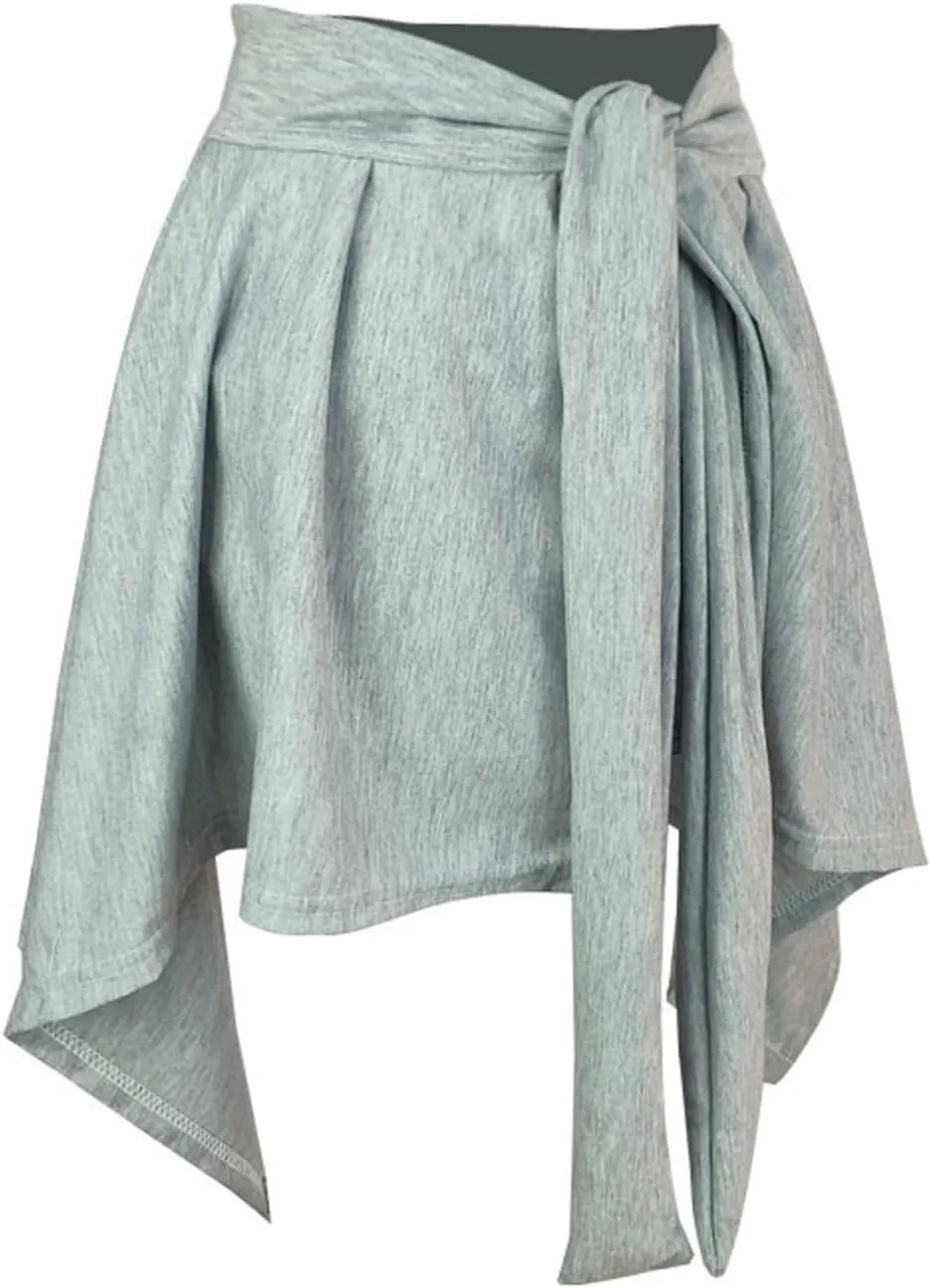 Women's Yoga Ballet Wrap Skirt Tennis Jogging One Piece Skirt Athletic Sport Tie Up Short Skirt Beach Cover Up Skirt