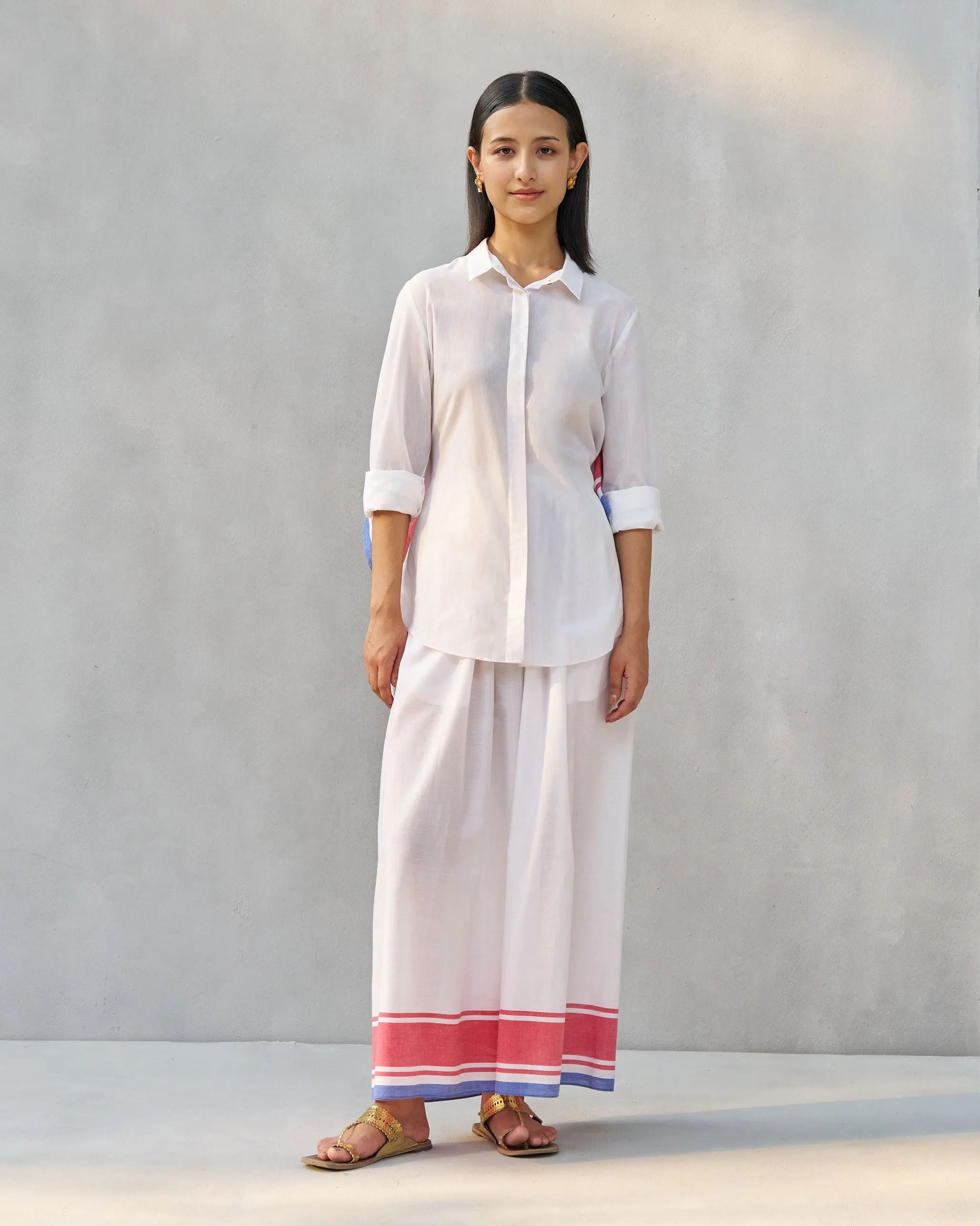 Yoi Hem Pants - White