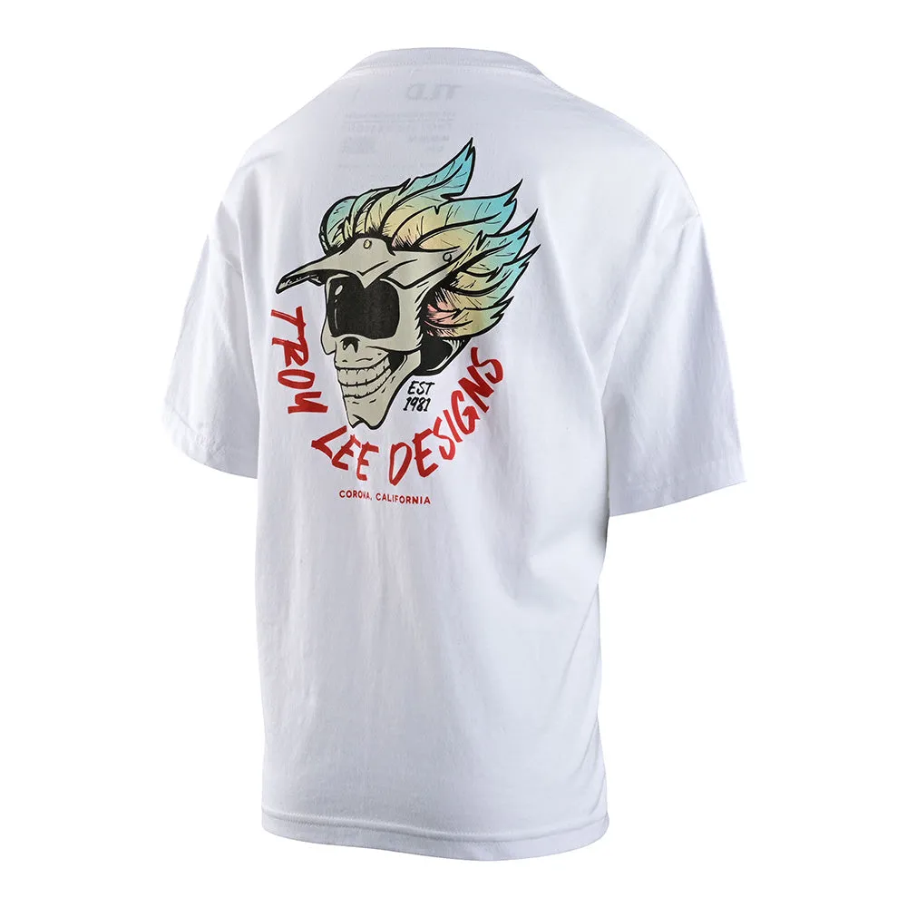Youth Short Sleeve Tee Feathers White